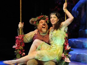 Julien Arnold (left) as Bottom and Lora Brovold as Titania in the 2012 Citadel Theatre production of A Midsummer Night's Dream