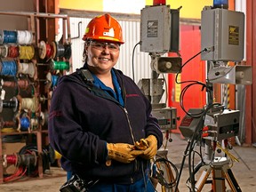 Trudy Boostrom is proud of the work she does as an electrician and the independence, great pay and job satisfaction she has developed through the career.