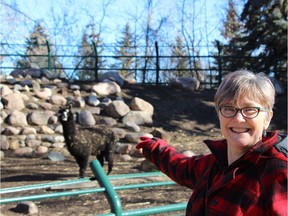 Playwright Conni Massing, one of the playwrights participating in This is YEG! initiative. She was "embedded" at the Edmonton Valley Zoo.