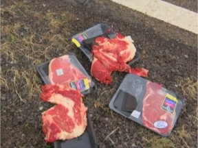 East Texas police say they pursued a man with stolen steaks in his car at speeds up to 100 mph on Wednesday. The suspect was caught after a chase that went through two counties.