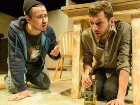 Ben Stevens and Joe Perry in Gordon by Morris Panych, at Theatre Network.