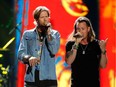 Singers Brian Kelley (L) and Tyler Hubbard of Florida Georgia Line at  the 2016 iHeartCountry Festival on April 30, 2016 in Austin, Texas.