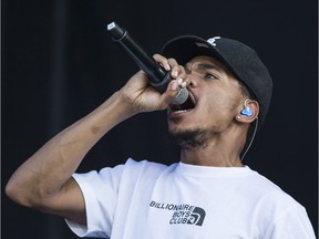 Chance The Rapper performing on the Bell Stage at Bluesfest in Ottawa, Ont. on Friday July 10, 2015.