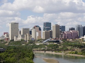 Edmonton skyline.