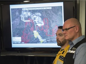 Chad Morrison with Alberta wildfire and Scott Long from the Alberta Emergency Management Agency updated  the status Tuesday of the northern Alberta wildfire and its threat to the oilsands.
