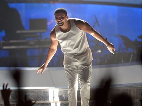 Drake performs in concert at Rexall Place in Edmonton on December 1, 2013.