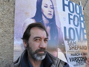 Actor Shaun Johnston, last at Shadow Theatre in a 2012 production of Fool For Love at the old Varscona Theatre.