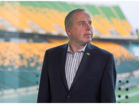 EDMONTON, ALTA: AUGUST 26, 2015 -- Edmonton Eskimos President and CEO Len Rhodes poses for a photo at Commonwealth Stadium in Edmonton on August 26, 2015. Rhodes has spoken publicly for the first time about the abuse that he witnessed in his home as a child and the impact it's had on him through his life.