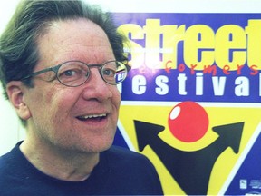 Co-founder of the Edmonton International Street Performers Festival Dick Finkel, seen here in 1999, has died after a long illness.