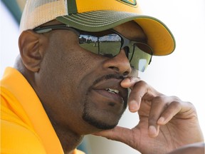 Edmonton Eskimos general manager Ed Hervey during the mini-camp at Historic Dodgertown in Vero Beach on April 17, 2016.