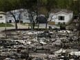 A burned out neighbourhood in Fort McMurray on May 9, 2016.