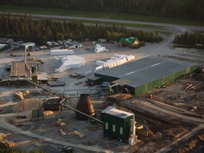 An aerial view of the Northland Forest Products lumber mill, north of Fort McMurray on June 20, 2013.