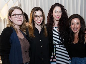 (From left) Leanne Bilawchuk, Melissa Bourgois, Yasmeen Krameddine and Hayat Kirameddine pose for a picture during the Art and Sole Fashion Event.