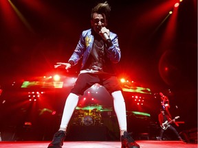 Singer Jacob Hoggard of Hedley performs at Edmonton's Rexall Place on May 14, 2016. The Abbotsford, B.C., band are crossing the country on their 2016 Hello World Tour.