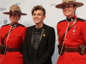 JUNO nominee and performer Scott Helman walks on the red carpet at the 2016 Juno Awards at the Saddledome in Calgary, Alta., on Sunday, April 3, 2016.