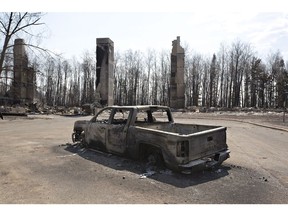 The devastated neighbourhood of Abasand is shown in Fort McMurray on May 13, 2016. A wildfire left a swath of destruction, but also created feelings of goodwill towards the city of Fort McMurray.