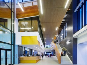 It was the striking interior wood finish of the Meadows Community Recreation Centre that, above all, impressed the awards panel of Wood WORKS! Alberta. It recently named the centre the 2016 Interior Wood Design Showcase Winner.