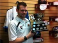 Matt Dammann poses with his trophy from the Ed's Invitational in-house tournament at WEM's Ed's Rec Room, where he mans the pro shop. (Supplied)