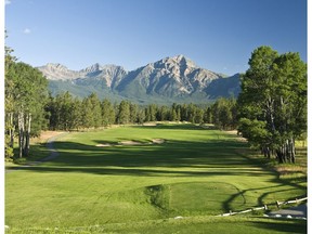 It may not be the 18th hole, but the 11th hole at the Jasper Park Lodge course is still spectacular.