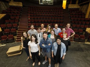 The company of For The Love Of Cynthia, the new Teatro La Quindicina comedy that will premiere at the new Varscona, the debut production at the newly renovated theatre.