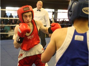 Perry Felderhof of Fort McMurray lost a split decision to his Edmonton-based opponent at the Diamond Belt Championship on Saturday in Slave Lake. (Robert Murray)