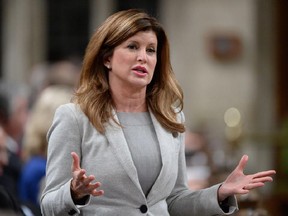 Interim Conservative Leader Rona Ambrose asks a question during Question Period in the House of Commons on Parliament Hill in Ottawa on Thursday, May 5, 2016.