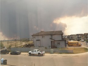 SUBMITTED This was the view from Magenta McDonald's bedroom window in Fort McMurray.