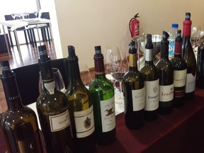 Some of the unique Portuguese red wines tasted by Edmonton Journal wine columnist Gurvinder Bhatia during a red grape master class in Portugal.