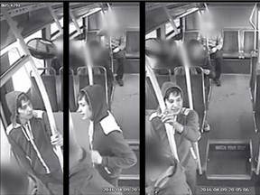 Edmonton police hate crime investigators have released transit security footage in hopes of identifying a suspect who is alleged to have berated a gay man about his sexuality before assaulting both the man and his brother on April 9 near Kingsway Garden Mall.