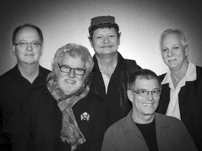 Singer-guitarist Barry Allen, second from left, heads up The New Rebels band Friday for Uptown Folk Club.