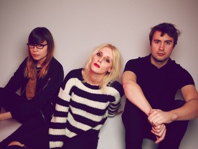 Vancouver punk trio White Lung, led by Mish Way, centre.