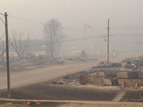 A view of the Fort McMurray legion after fire razed nearly 90 per cent of Waterways.