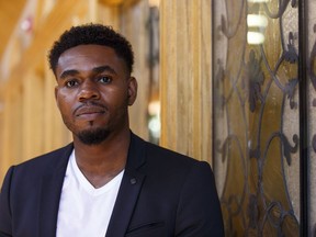 African Centre youth worker Megah Tornwe poses for a photo at Wraparound Edmonton's release of their research for the halfway point of a five year anti-gang initiative at the Santa Maria Goretti Centre in Edmonton on Tuesday, May 3, 2016.