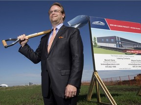 Edmonton International Airport vice-president of commercial development Myron Keehn following the official groundbreaking Wednesday of Aeroterm's new, 50,000 square foot, multi-use facility at the airport.