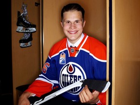 Jesse Puljujarvi poses for a portrait after being selected fourth overall by the Edmonton Oilers in round one during the 2016 NHL Draft on June 24, 2016 in Buffalo, New York.