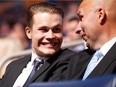 BUFFALO, NY - JUNE 24:  Jesse Puljujarvi reacts to the NHL draft screen before being picked fourth overall by the Edmonton Oilers during round one of the 2016 NHL Draft on June 24, 2016 in Buffalo, New York.