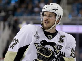 SAN JOSE, CA - JUNE 06: Sidney Crosby #87 of the Pittsburgh Penguins skates on the ice during Game Four of the 2016 NHL Stanley Cup Final against the San Jose Sharks at SAP Center on June 6, 2016 in San Jose, California.   Bruce Bennett/Getty Images/AFP