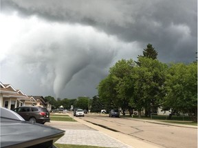 A tornado warning was issued for Ponoka County and Maskwacis Thursday afternoon on June, 30, 2016. TWITTER/@forbes_sandra