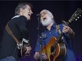 Jim Cuddy and Greg Keelor of Blue Rodeo perform during the Fire Aid For Fort McMurray concert at Edmonton's Commonwealth Stadium on Wednesday, June 29, 2016.