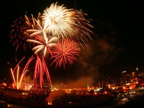 Watching the Calgary Stampede fireworks from atop Scotchman’s Hill is an explosive free activity.