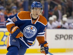 Edmonton Oilers forward Tyler Pitlick during pre-season action in September 2015 at Rexall Place.