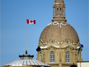 The way to address Alberta’s fiscal problems is to stamp out undisciplined spending, says the Fraser Institute's Steve Lafleur and Ben Eisen. A file photo shows the Alberta legislature under a dusting of snow.