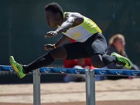 Lewis Collin from Edmonton Christian High school, is expected to challenge the long jump record at the high school provincial championships Friday and Saturday at Foote Field.