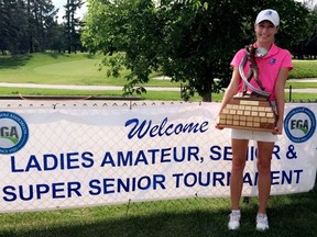 Erin Martens, 21, who recently finished her third year at Sonoma State just outside of San Francisco, Calif., where she was an academic All-American for the last two years, was the champion at the Derrick Golf Club. (Submitted photo)