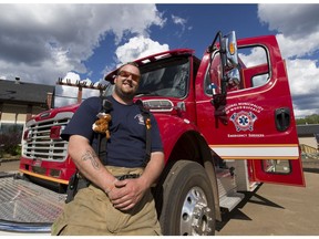 Volunteer firefighter Chris Lalonde from the tiny hamlet of Saprae Creek, Alta.