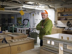 Phil Meagher, dhief deputy superintendant, Fort McMurray public school district, in the industrial arts shop at Westwood school.