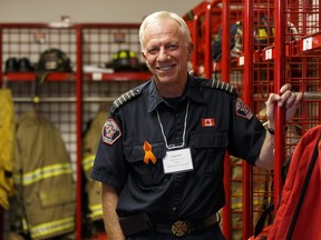 Regional Municipality of Wood Buffalo's Regional Fire Chief Darby Allen poses for a photo at Fire Hall 5 in Fort McMurray, Alta., on Wednesday June 1, 2016.
