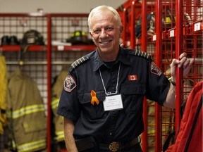 Regional Municipality of Wood Buffalo's Regional Fire Chief Darby Allen poses for a photo at Fire Hall 5 in Fort McMurray, Alta., on Wednesday June 1, 2016. Photo by Ian Kucerak ORG XMIT: POS1606011656570118