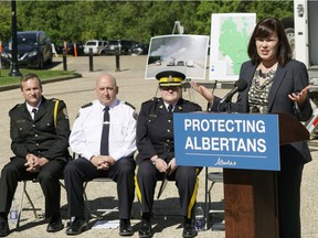 Justice Minister Kathleen Ganley talks about a new province-wide first responders radio communications system on Thursday, June 23, 2016.