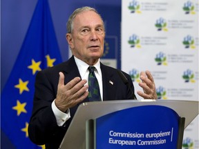 United Nations Special Envoy for Cities and Climate Change Michael Bloomberg speaks during a media conference at EU headquarters in Brussels, Belgium, on Wednesday, June 22, 2016.